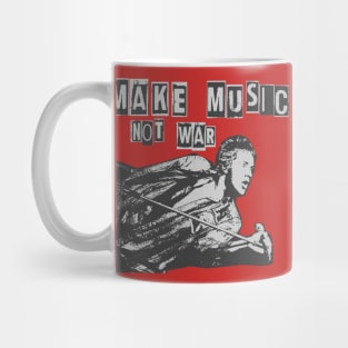 make music not war vintage punk art Mug